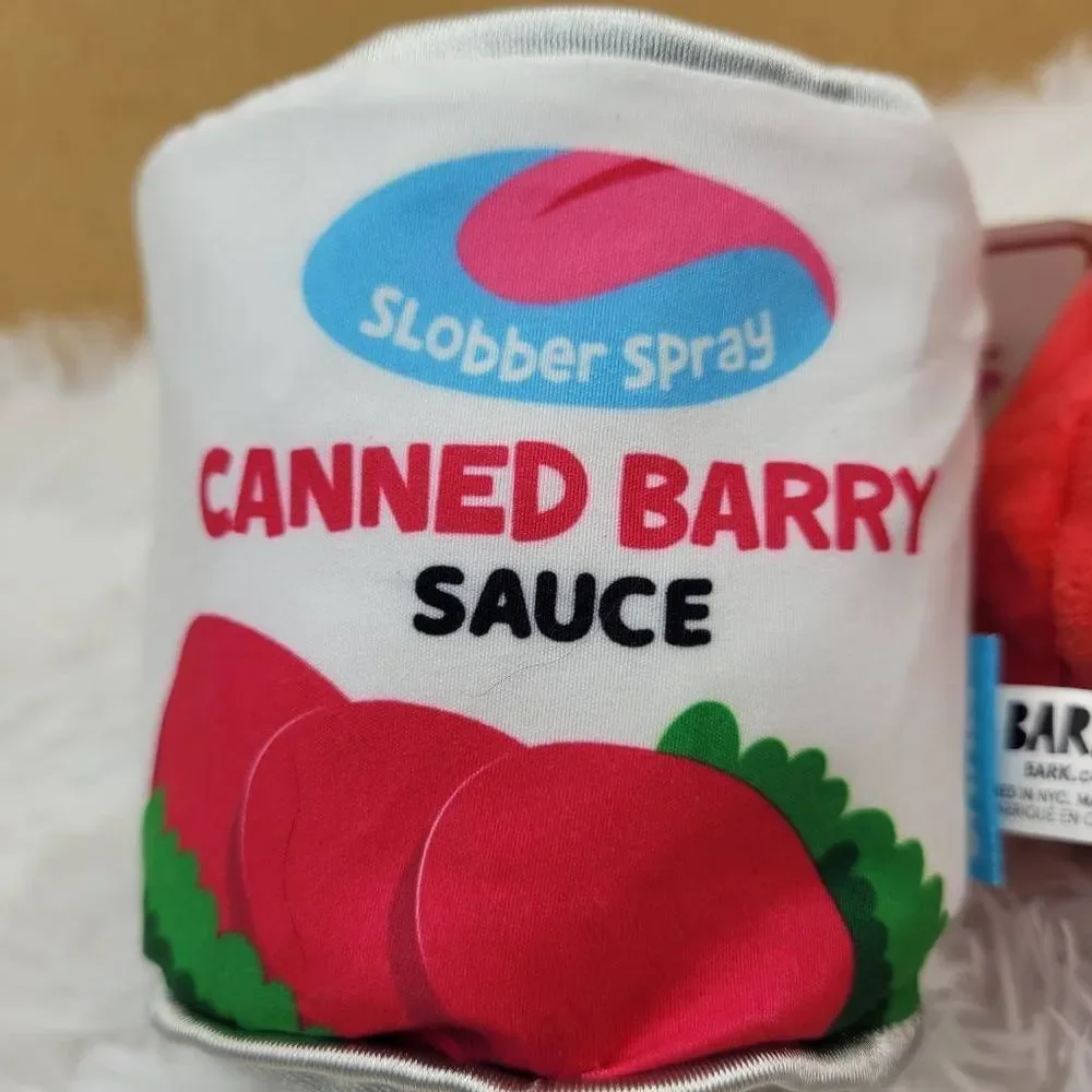 Bark Slobber Spray Canned Barry Sauce Dog Toy Size Med 20-50 LBS NWT